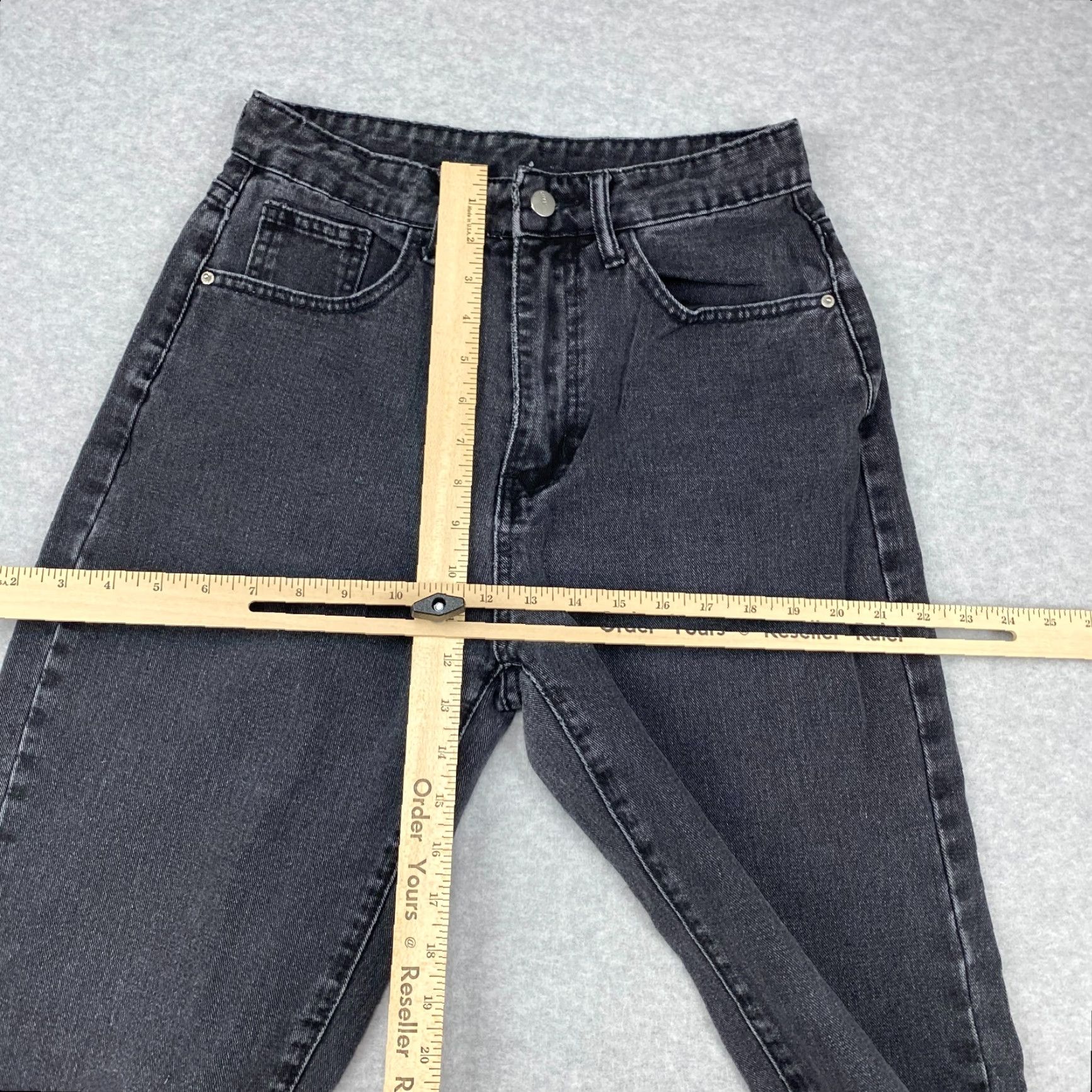 Shein Shein Wonderful Jeans Womens M Black Hi-Rise Wide-Leg Distressed Denim Size 32" / US 10 / IT 46 - 5 Thumbnail