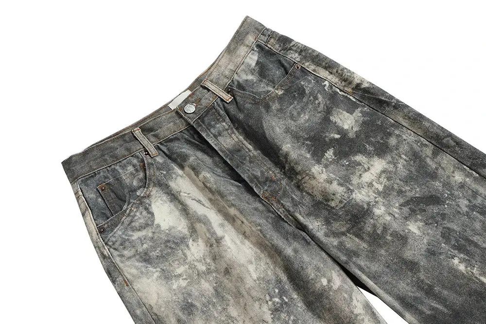 Jean × Vintage Baggy Jeans Distressed Opium Denim Wash Faded Size US 33 - 4 Thumbnail