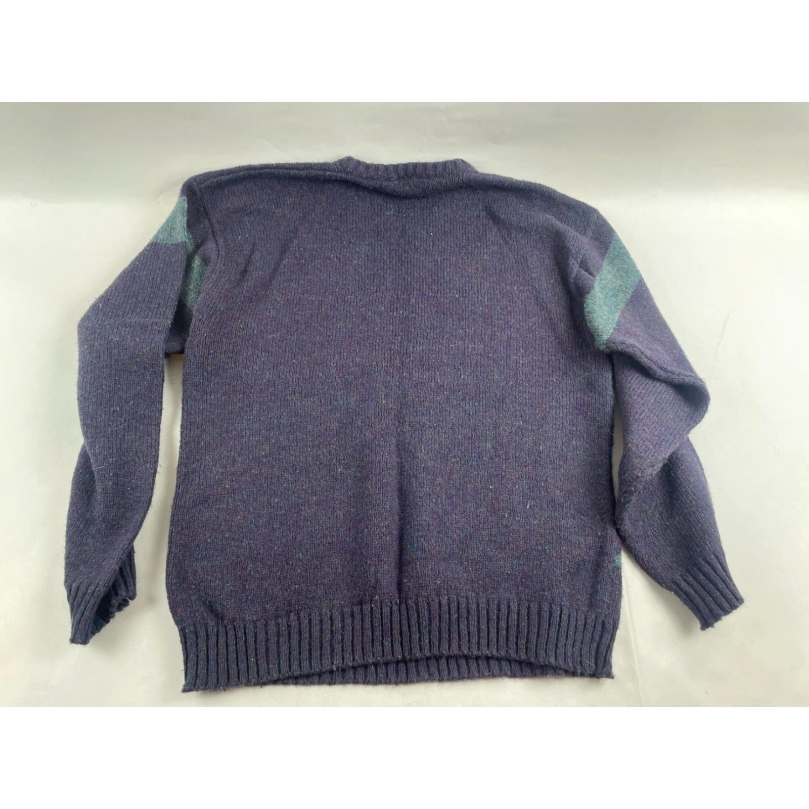 Vintage Concrete Sweater Mens Size M Purple Pullover Wool Blend Crew Neck Long Sleeve Knitted Size US M / EU 48-50 / 2 - 2 Thumbnail