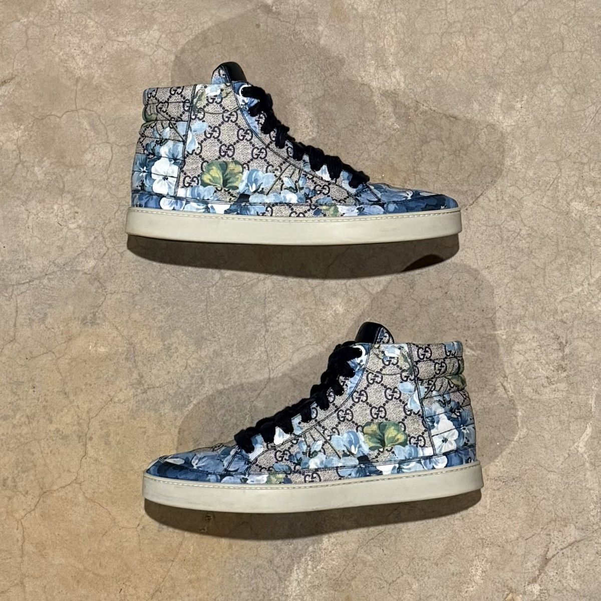 Gucci Gucci GG Supreme Bloom Print High Top Sneakers US 11.5 Size US 11.5 / EU 44-45 - 3 Thumbnail