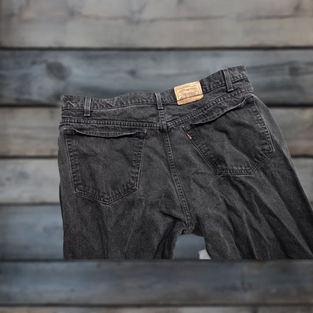 Levi's VINTAGE Levi's 545 Jeans Mens 38x30 Black Loose Fit Straight Leg Denim Pants Jeans Mens 38 30 Denims 545 Loose 90s Theme Classic Zipper YKK Patch Size US 38 / EU 54 - 1 Thumbnail