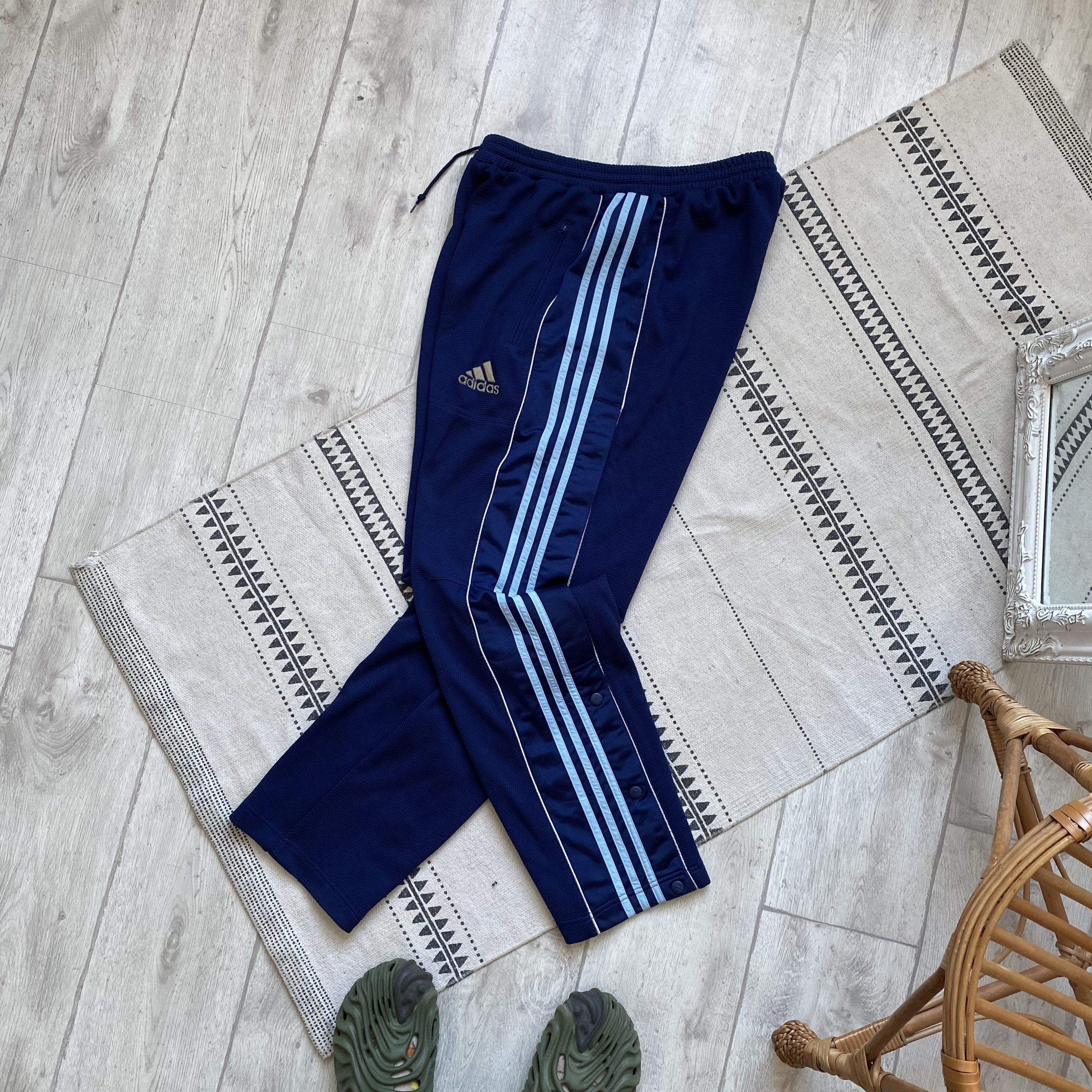 Adidas 🦏 Crazy Vintage Adidas 90s Nylon track pants Popper Size US 32 / EU 48 - 2 Thumbnail