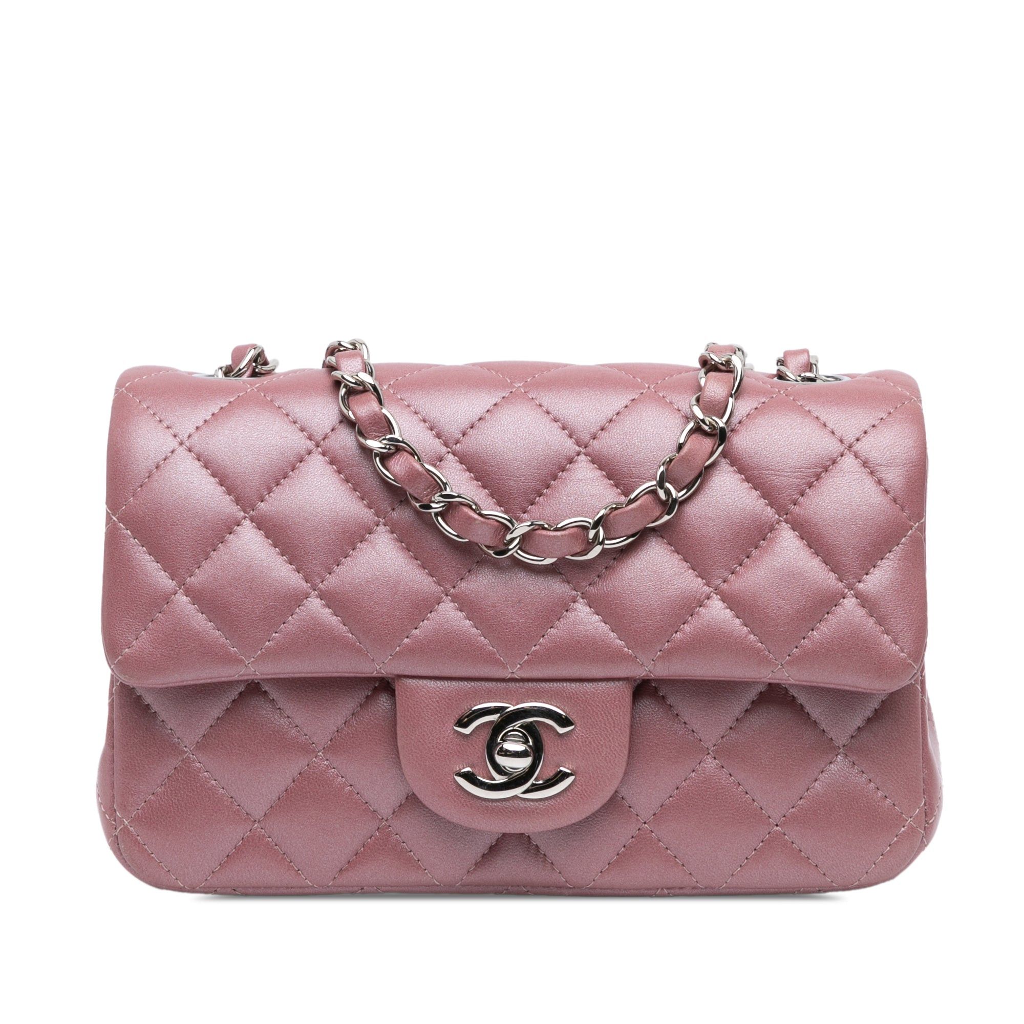 Chanel Chanel Mini Rectangular Classic Lambskin Single Flap Pink Size ONE SIZE - 1 Thumbnail