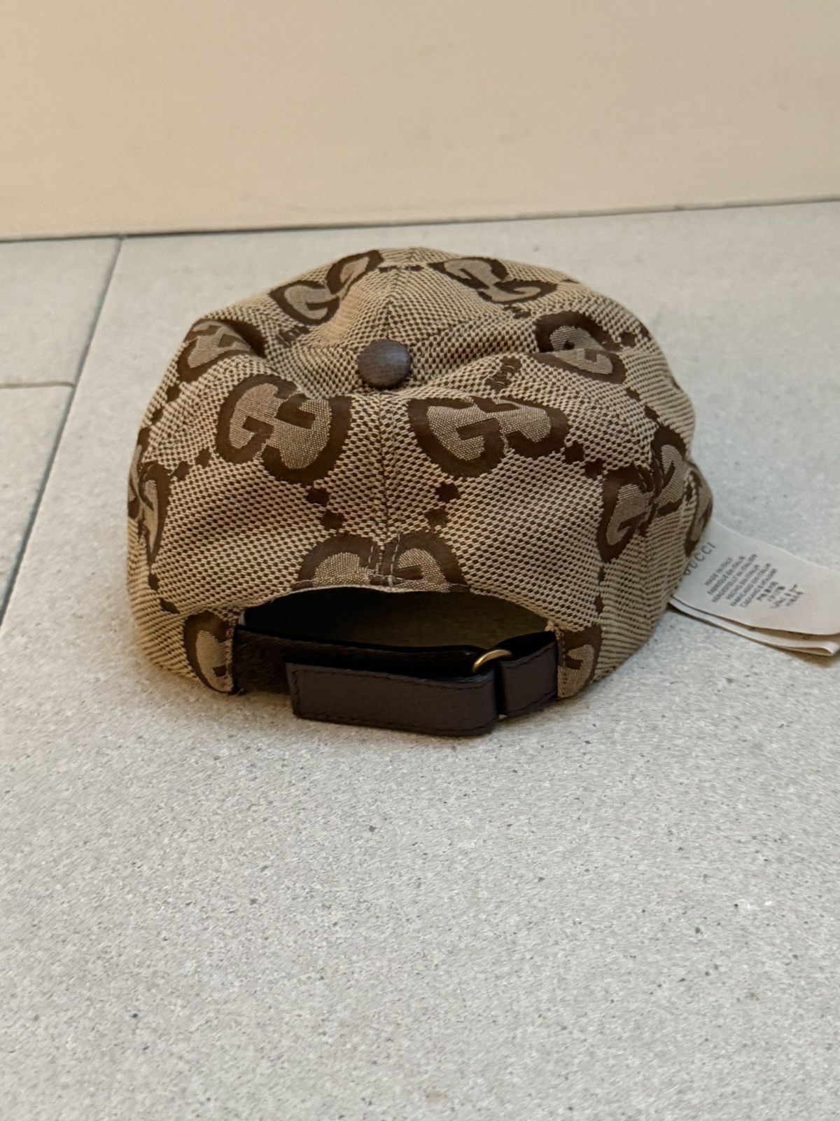 Gucci Beige Gucci Monogram Cap Size ONE SIZE - 3 Thumbnail