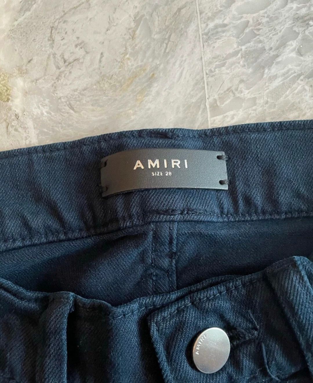 Amiri amiri mx2 black jeans with unique design Size US 28 / EU 44 - 2 Thumbnail