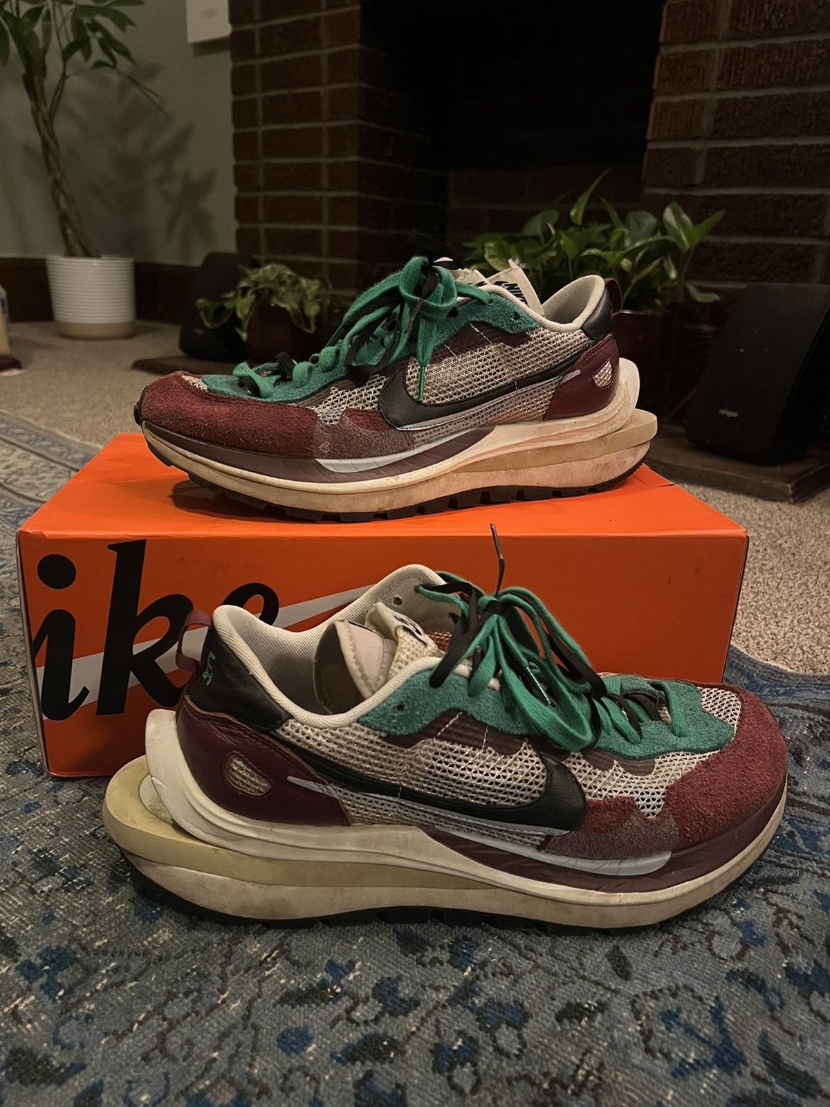 Nike x Sacai Vaporwaffle Villain Red