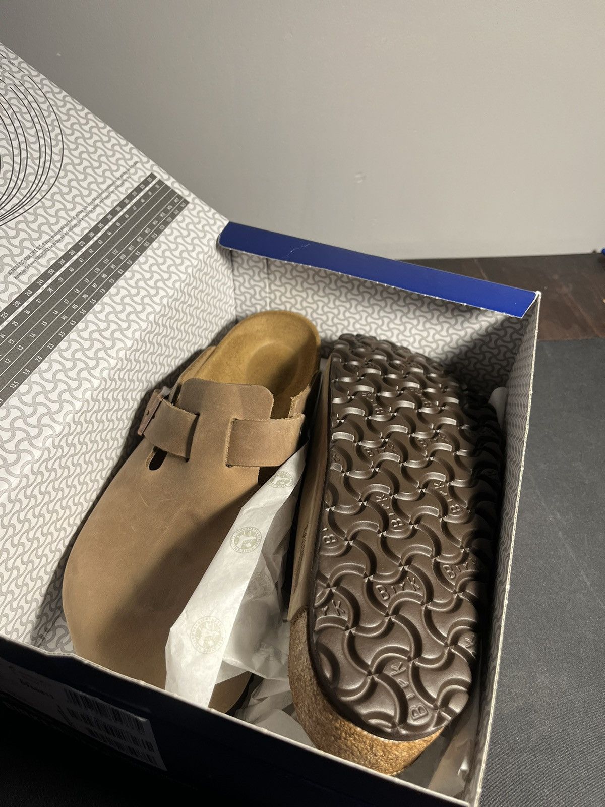 image of Birkenstock Boston Oiled Leather Shoes in Tobacco Brown, Men's (Size 11)