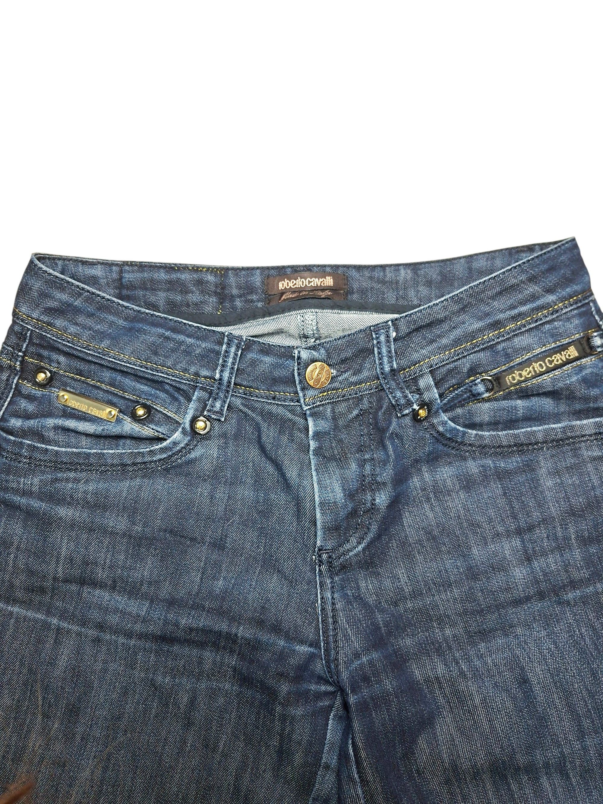 Roberto Cavalli Roberto Cavalli Archive Logo Jeans Y2K Mid Rise Staight Size 29" - 5 Thumbnail