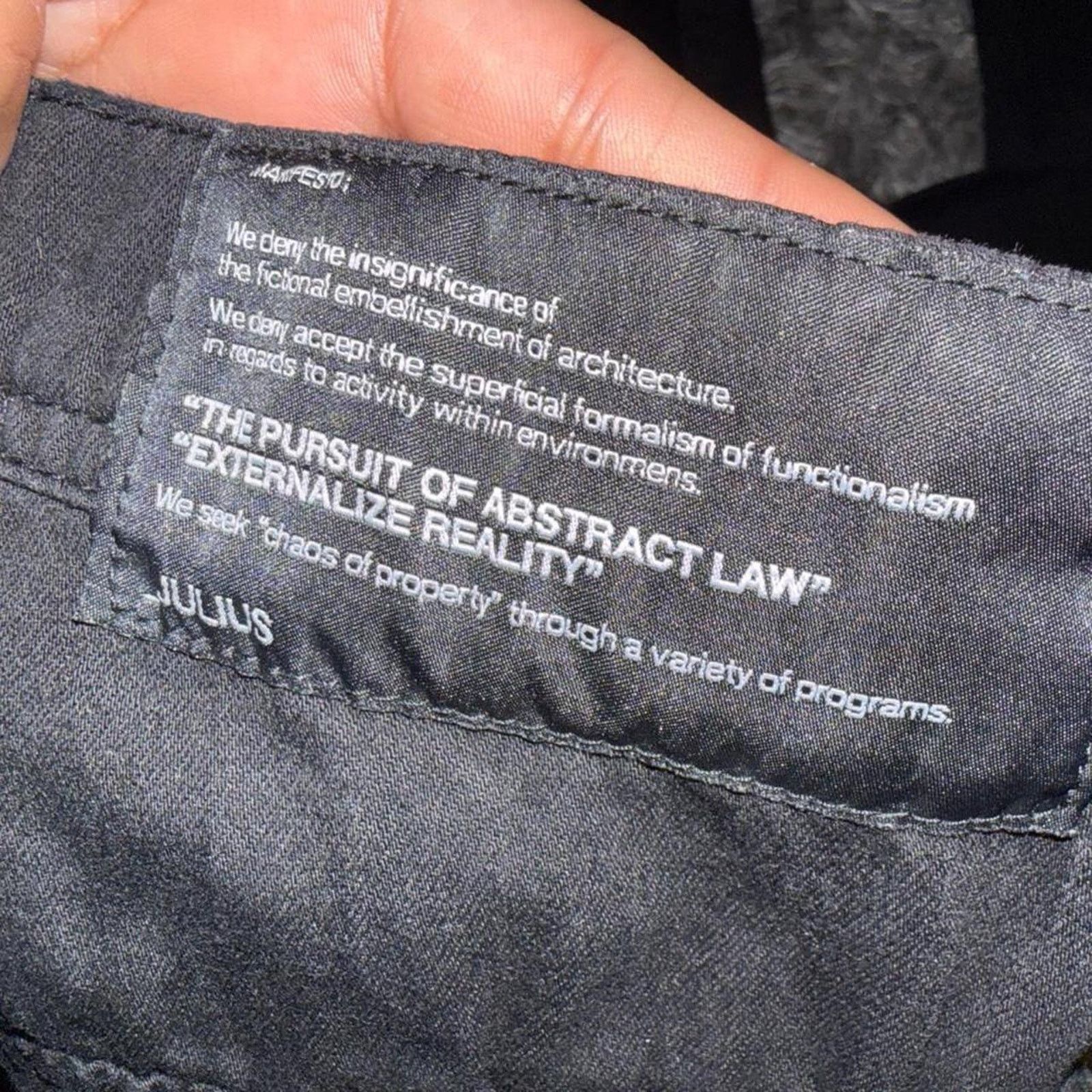 Julius Julius Assymetrical Black Pants bought & own by Steve Aoki Size US 31 - 4 Thumbnail