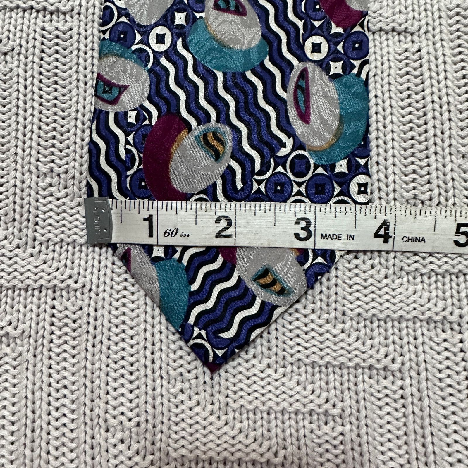 Oleg Cassini Vintage Oleg Cassini 1980s abstract Italian silk tie Size ONE SIZE - 5 Thumbnail