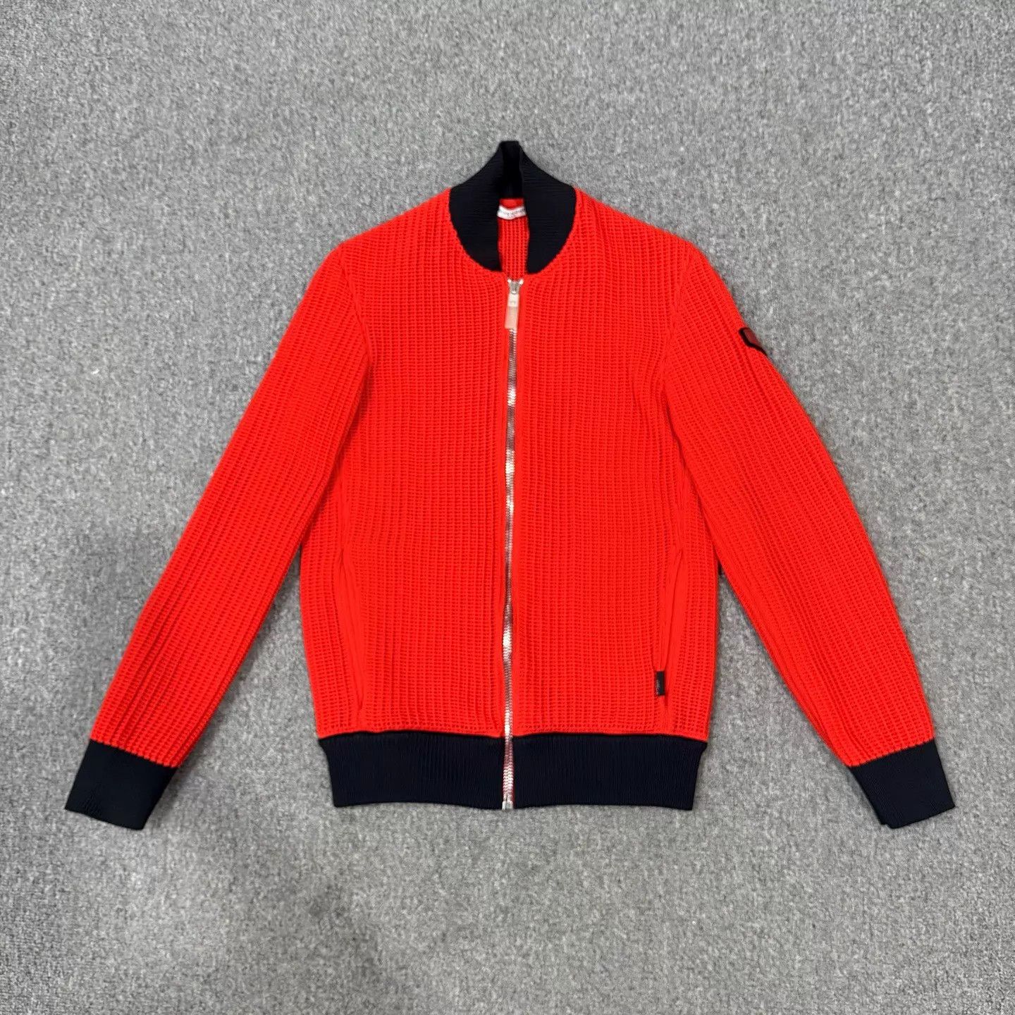 Givenchy Givenchy Red Knit Sweater Jacket S 99 New Size S / US 4 / IT 40 - 1 Thumbnail