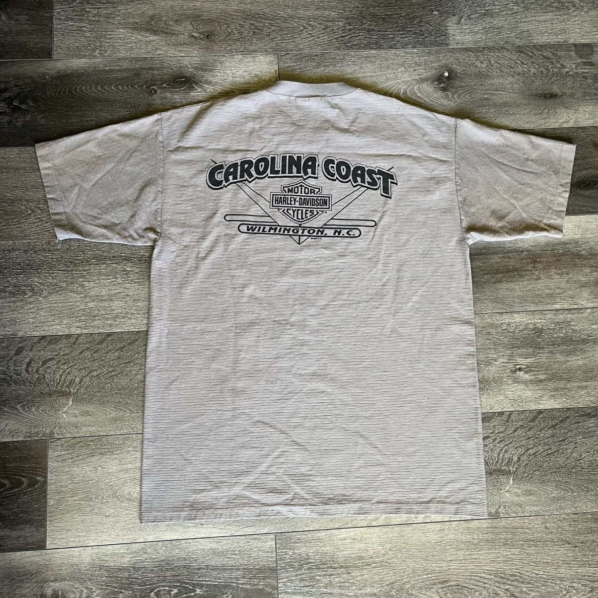Harley Davidson × Vintage Vintage 1990s Harley Davidson Carolina Coast Motorcycles Tee Size US L / EU 52-54 / 3 - 1 Thumbnail