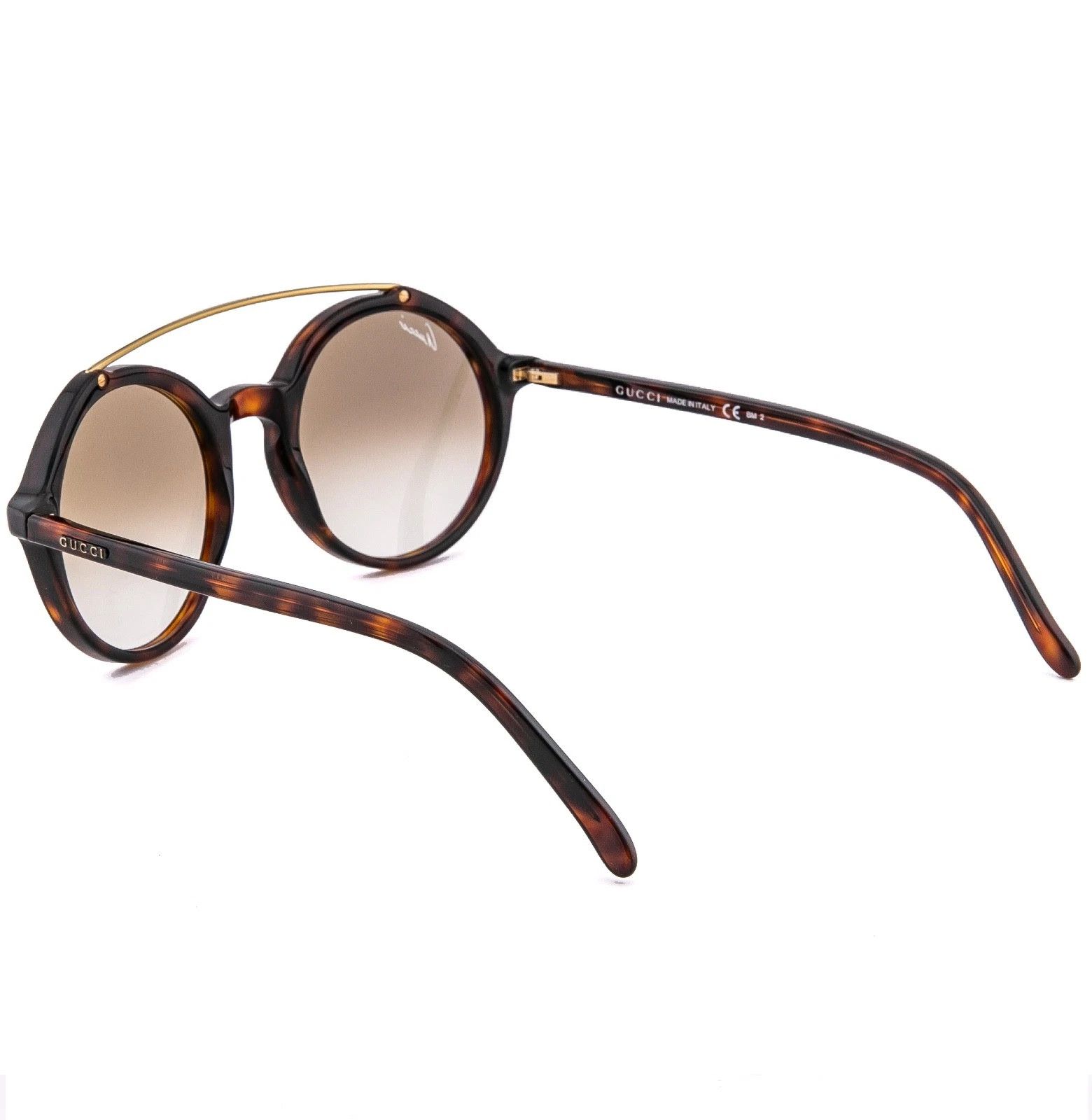 Gucci GUCCI GG3602 Round Dark Tortoise Brown Retro Sunglasses 3602 Size ONE SIZE - 4 Thumbnail