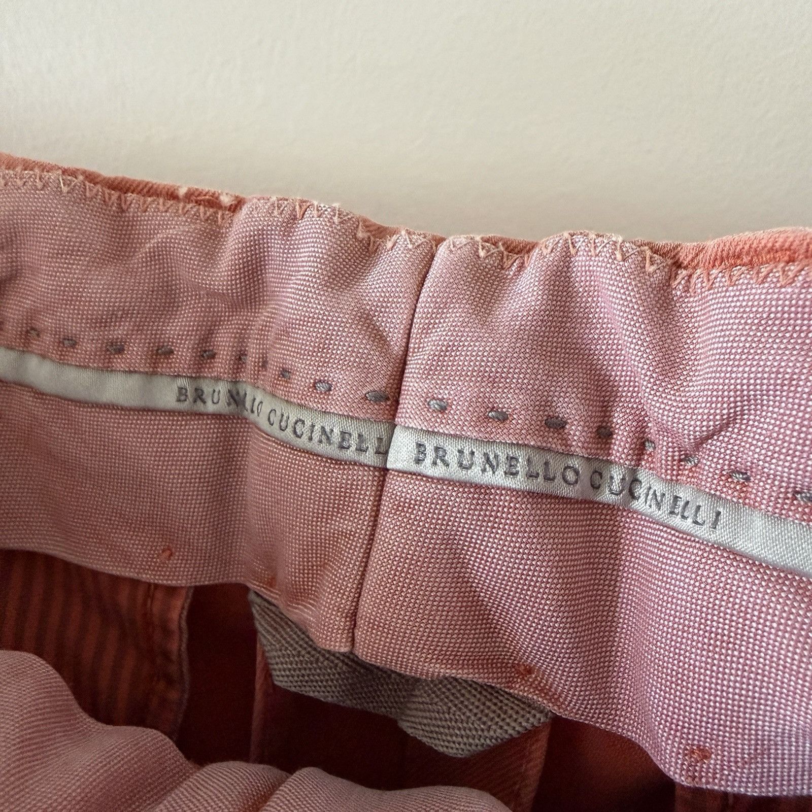 Brunello Cucinelli 595$ BRUNELLO CUCINELLI MEN'S SHORTS 100% COTTON ORANGE SIZE Size US 38 / EU 54 - 5 Thumbnail