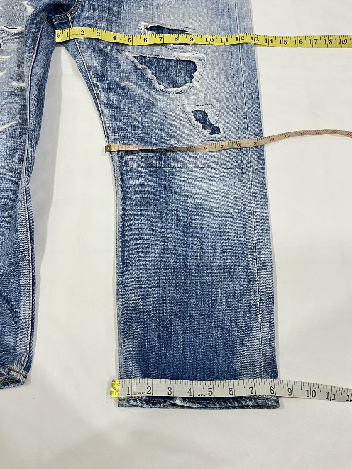 Eternal Vintage Eternal Japan Crops Distress Patchwork Jeans Size 36 Size US 36 / EU 52 - 13 Thumbnail