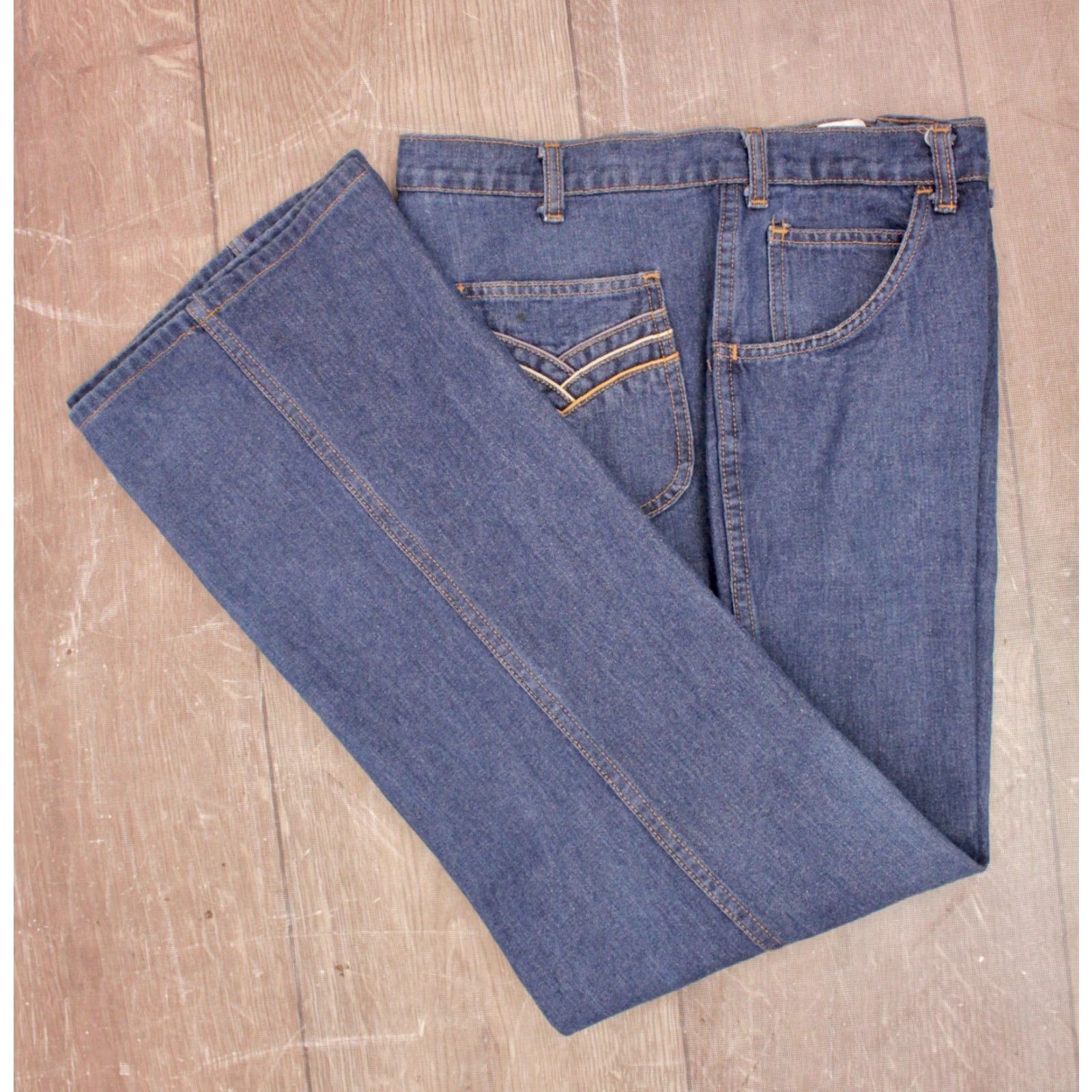 Levi's VINTAGE Levi's Jeans 70s Bootcut Mens 33x30.5 Blue Denim 1970s 70s Bootscut Jeans Mens Levi's Size 33 Size US 33 - 2 Thumbnail