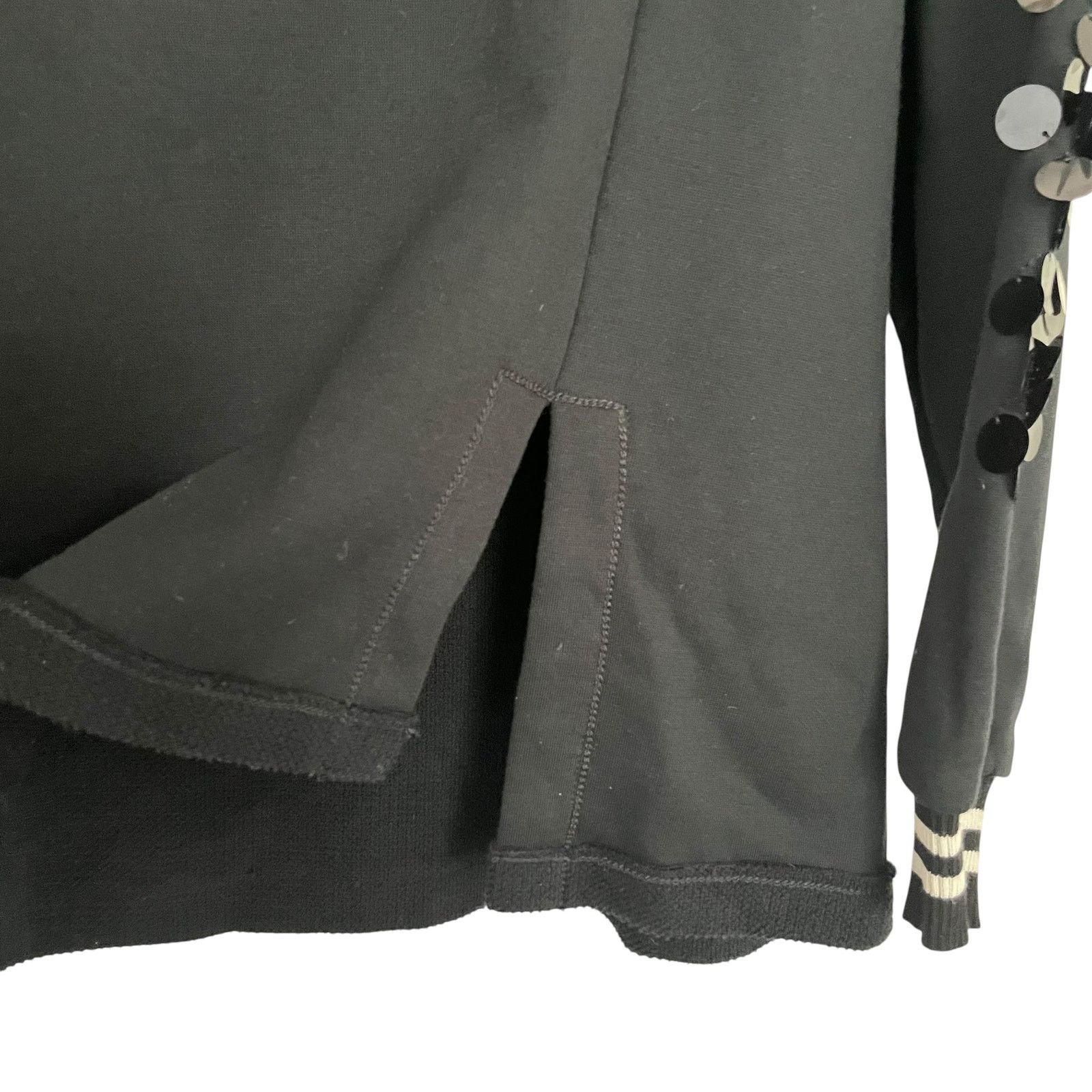Other Sfizio Black Sequin Embellished Long Sleeve Sweatshirt Size M / US 6-8 / IT 42-44 - 4 Thumbnail