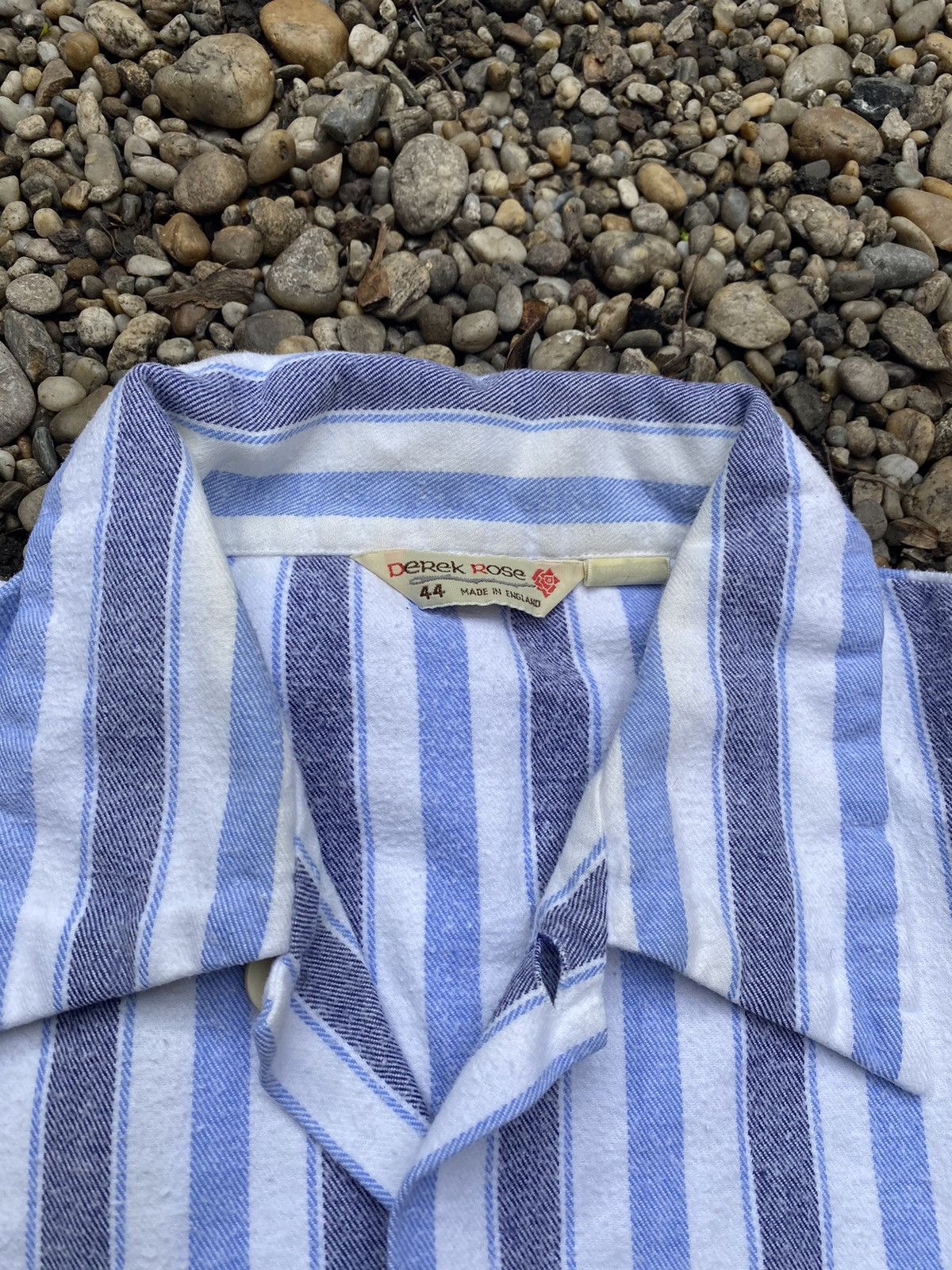 Derek Rose × Vintage Vintage 70s Derek Rose Dense Work Shirt Size US XL / EU 56 / 4 - 2 Thumbnail