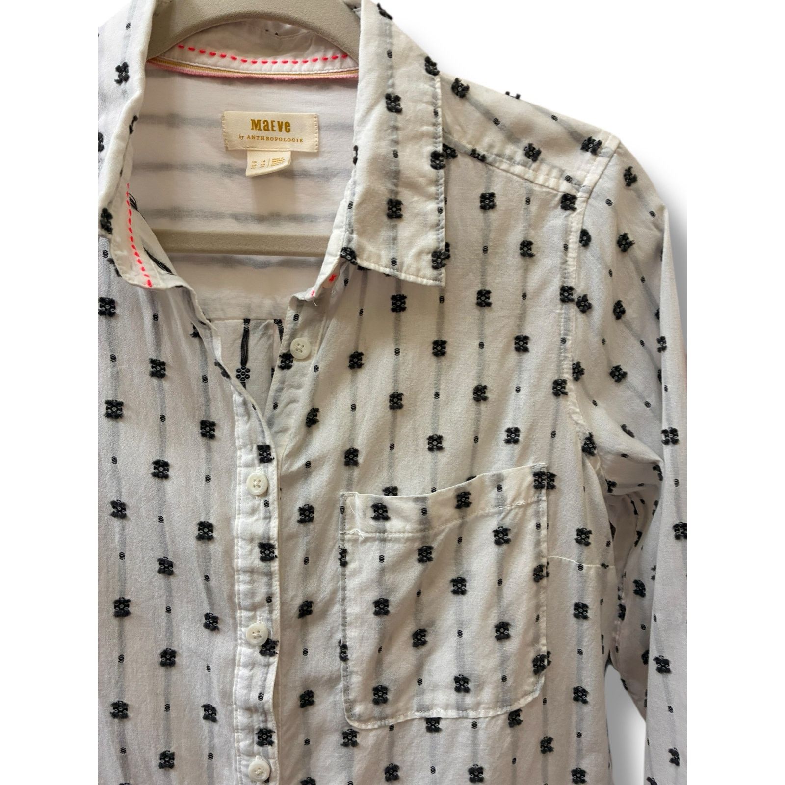 Anthropologie Anthropologie Maeve ClipDot button down shirt size 10 Size L / US 10 / IT 46 - 7 Thumbnail