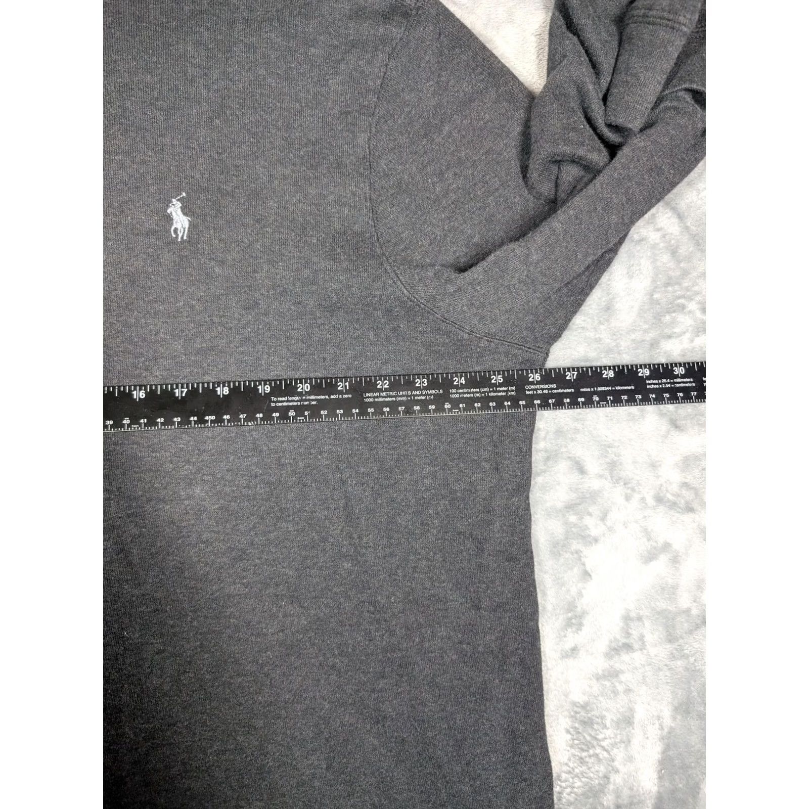 Polo Ralph Lauren Polo Ralph Lauren Sweater Mens XL Gray Estate Rib Quarter Zip Mock Neck Pullover Size US XL / EU 56 / 4 - 3 Thumbnail