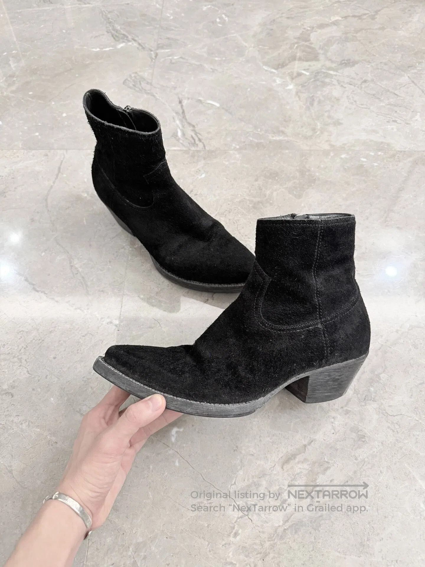 Yves Saint Laurent Saint Laurent Black Suede Chelsea Boots. Size US 8 / EU 41 - 1 Thumbnail