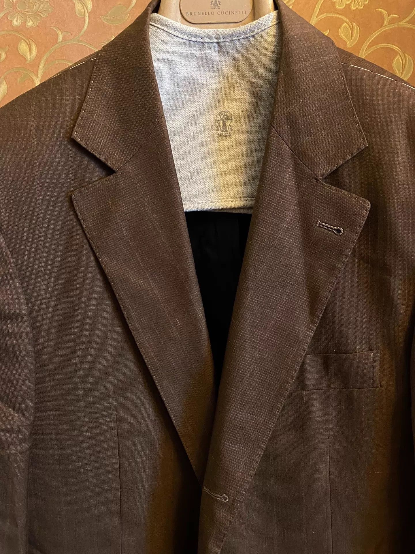 Brunello Cucinelli BC Men's Wool Linen Silk Blend Luxury Blazer - Authentic Size 50R - 2 Thumbnail