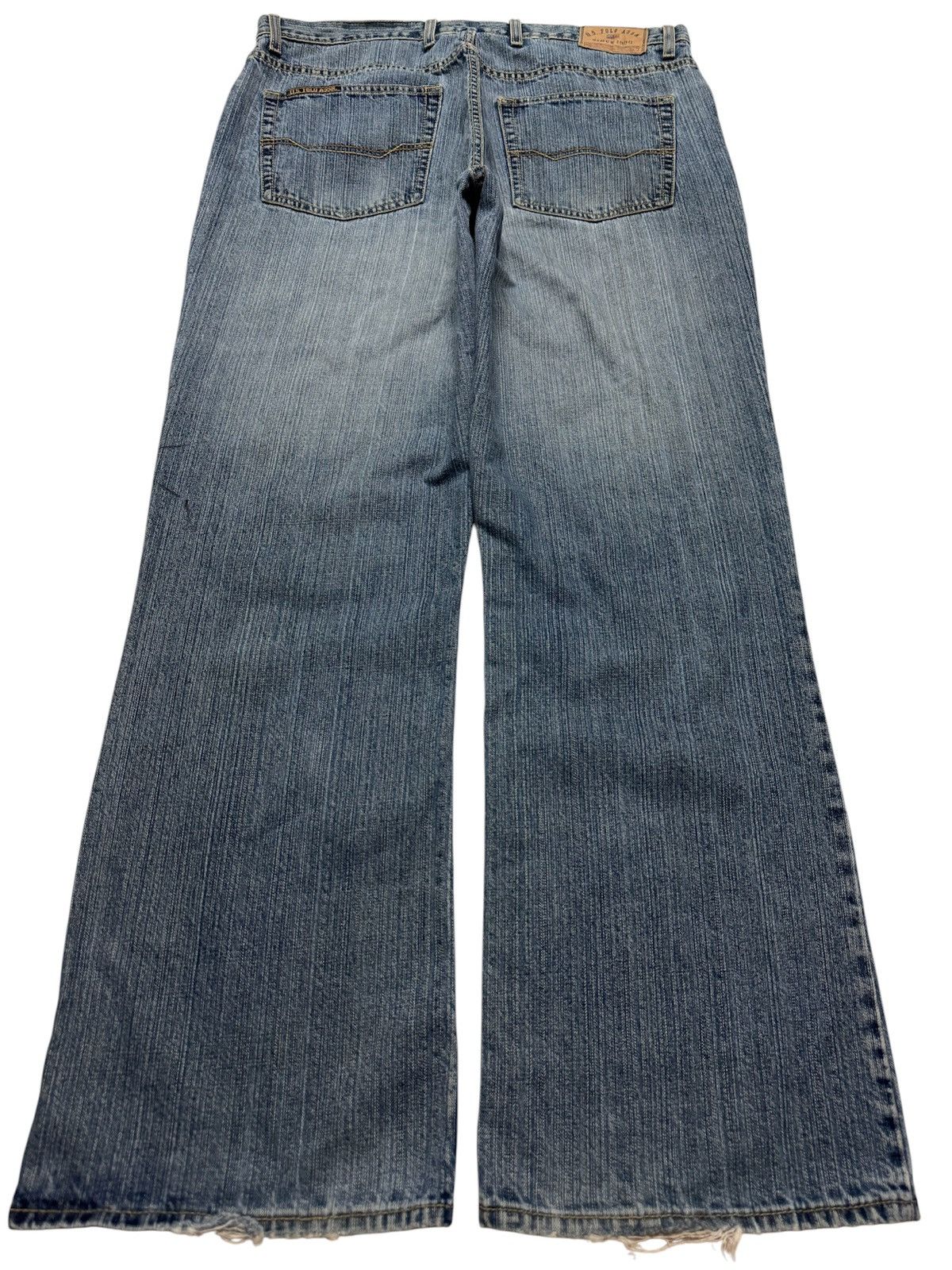 U.S. Polo Assn. ⚡️FLARED⚡️VINTAGE 90s U.S.POLO ASSN STONED WASHED BOOTCUT Size US 35 - 2 Thumbnail