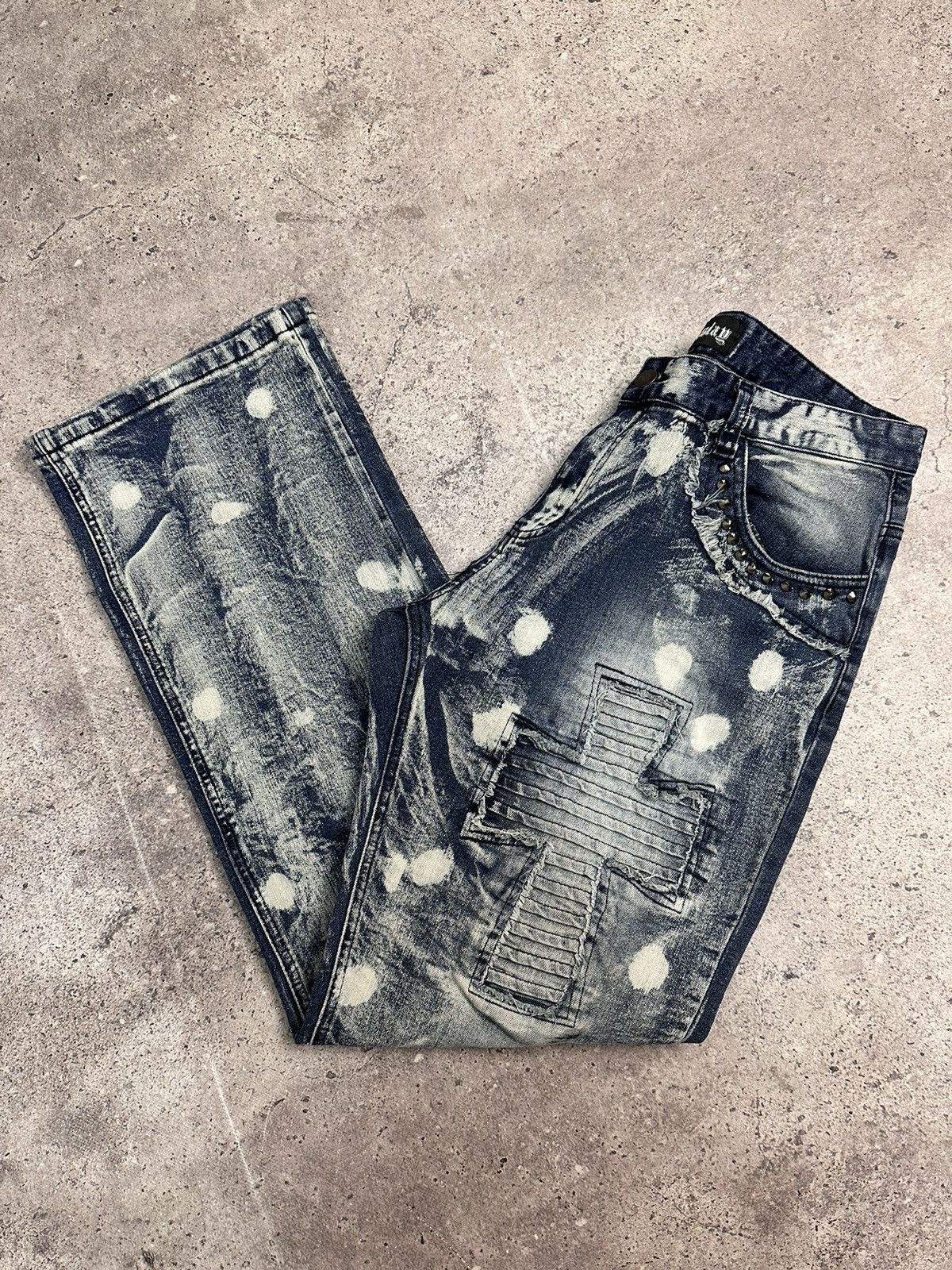 Tornado Mart Vintage Gothic Cargo pants Ed Hardy style Chrome Chest Y2K Size US 34 / EU 50 - 13 Thumbnail