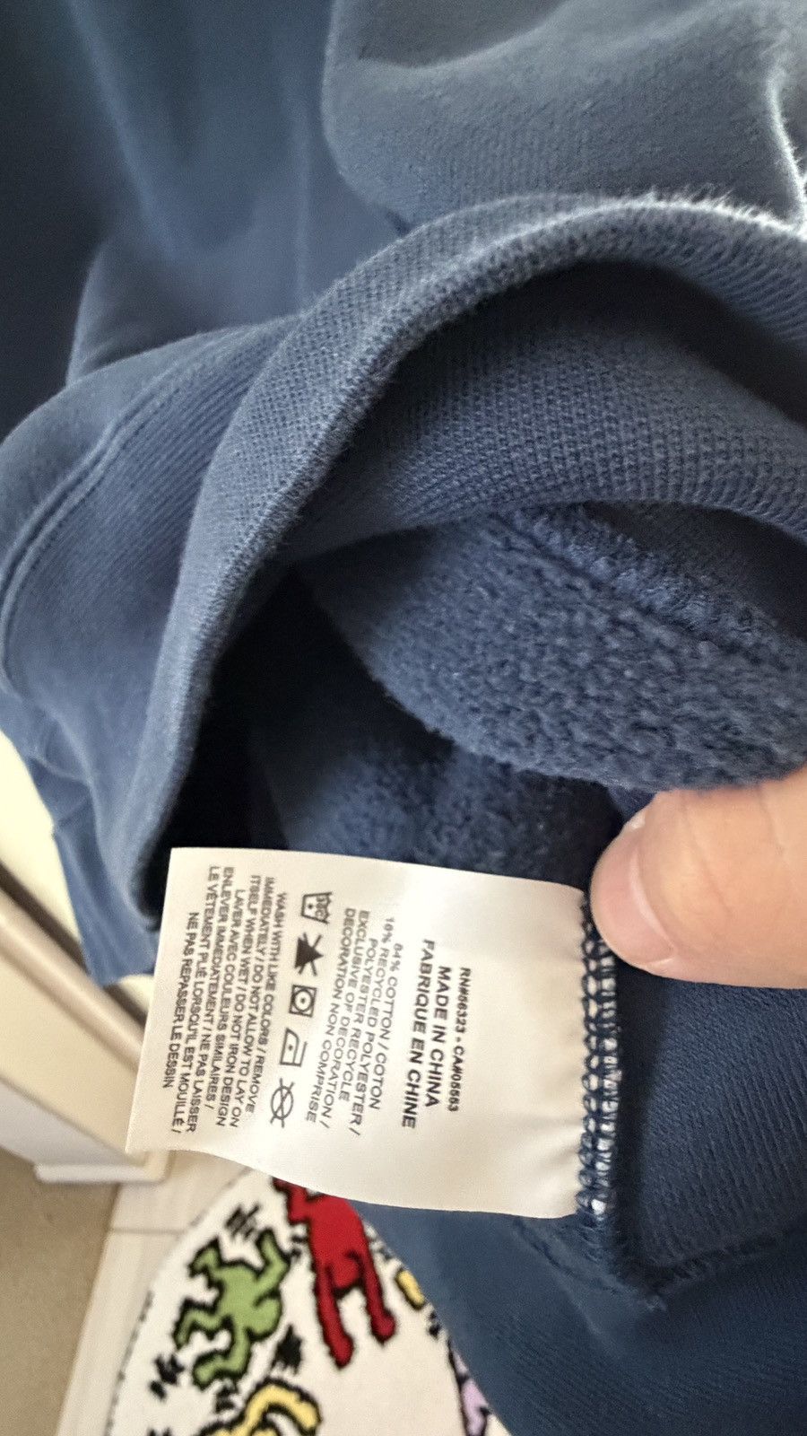 Fragment Design × Jordan Brand Jordan Fragment Navy Blue Fleece Pullover Crew Neck Men's L Size US L / EU 52-54 / 3 - 3 Thumbnail
