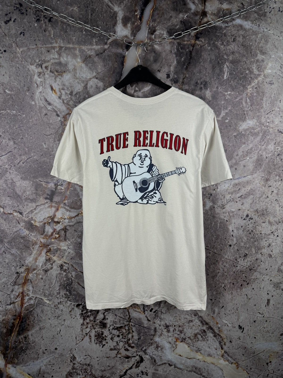 True Religion True Religion Buddha Graphic T-Shirt Cream Tee Big Logo Size US M / EU 48-50 / 2 - 12 Thumbnail
