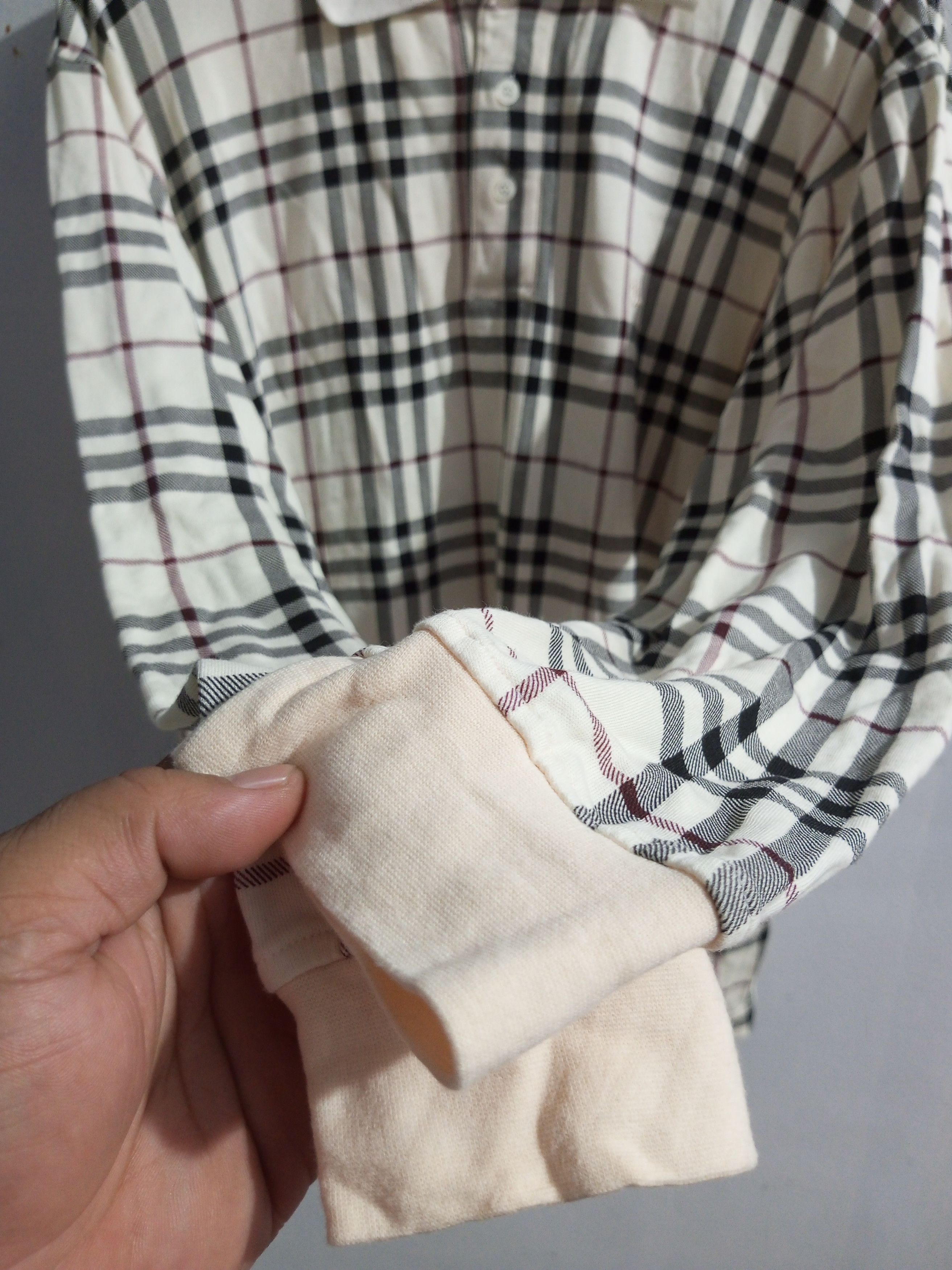Burberry × Vintage Vintage Burberry nova check full long sleeve polo shirt Size US L / EU 52-54 / 3 - 2 Thumbnail