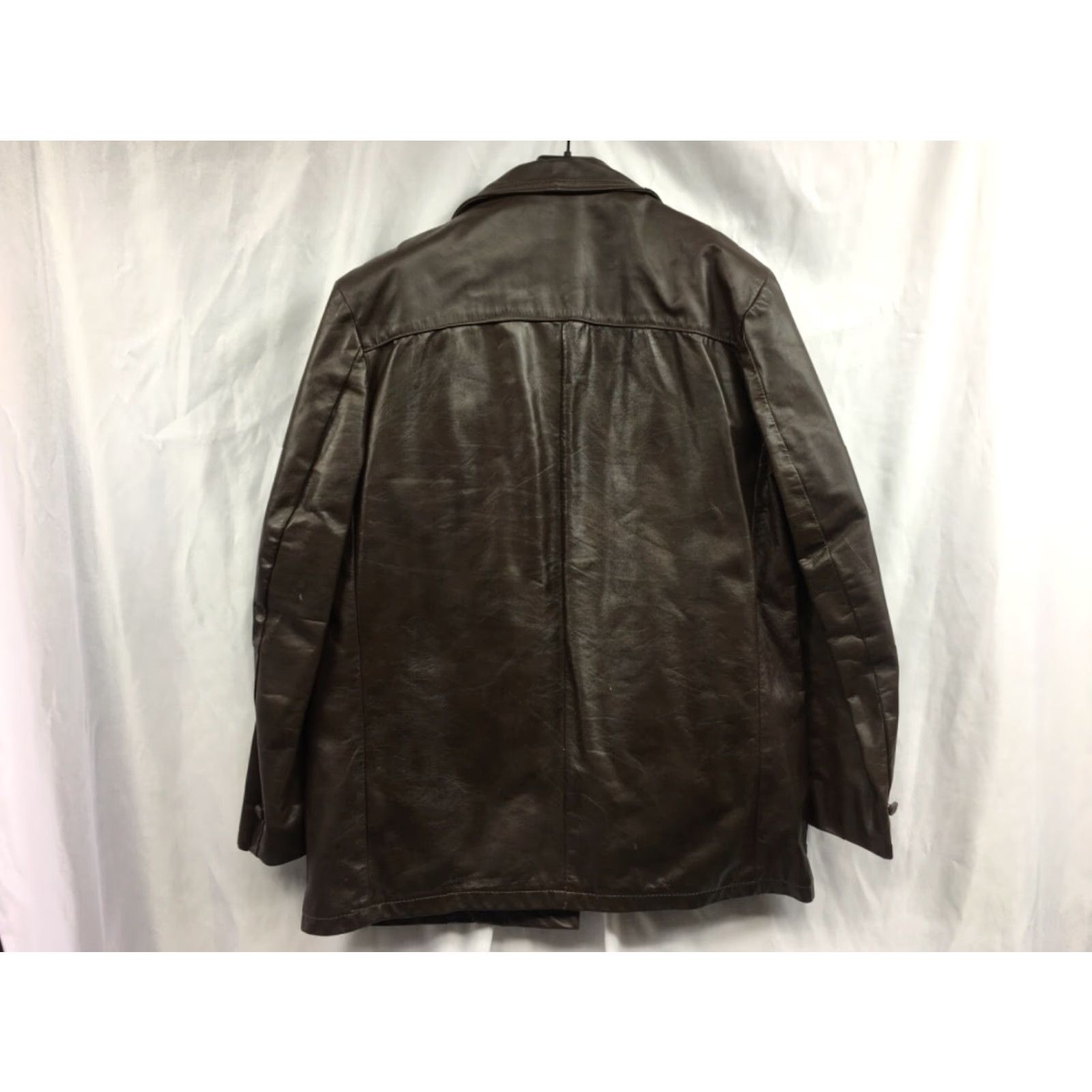 Vintage VINTAGE Leathercraft Process of America Brown Leather Jacket Coat Button Size 42 Mens Size US XS / EU 42 / 0 - 4 Thumbnail