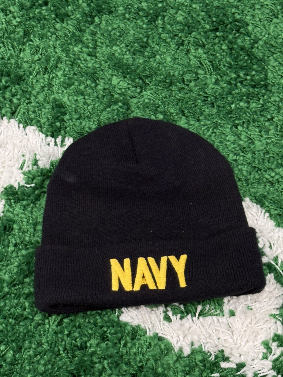 Other Vintage NAVY Knit Beanie Hat USA America Military Size ONE SIZE - 1 Thumbnail