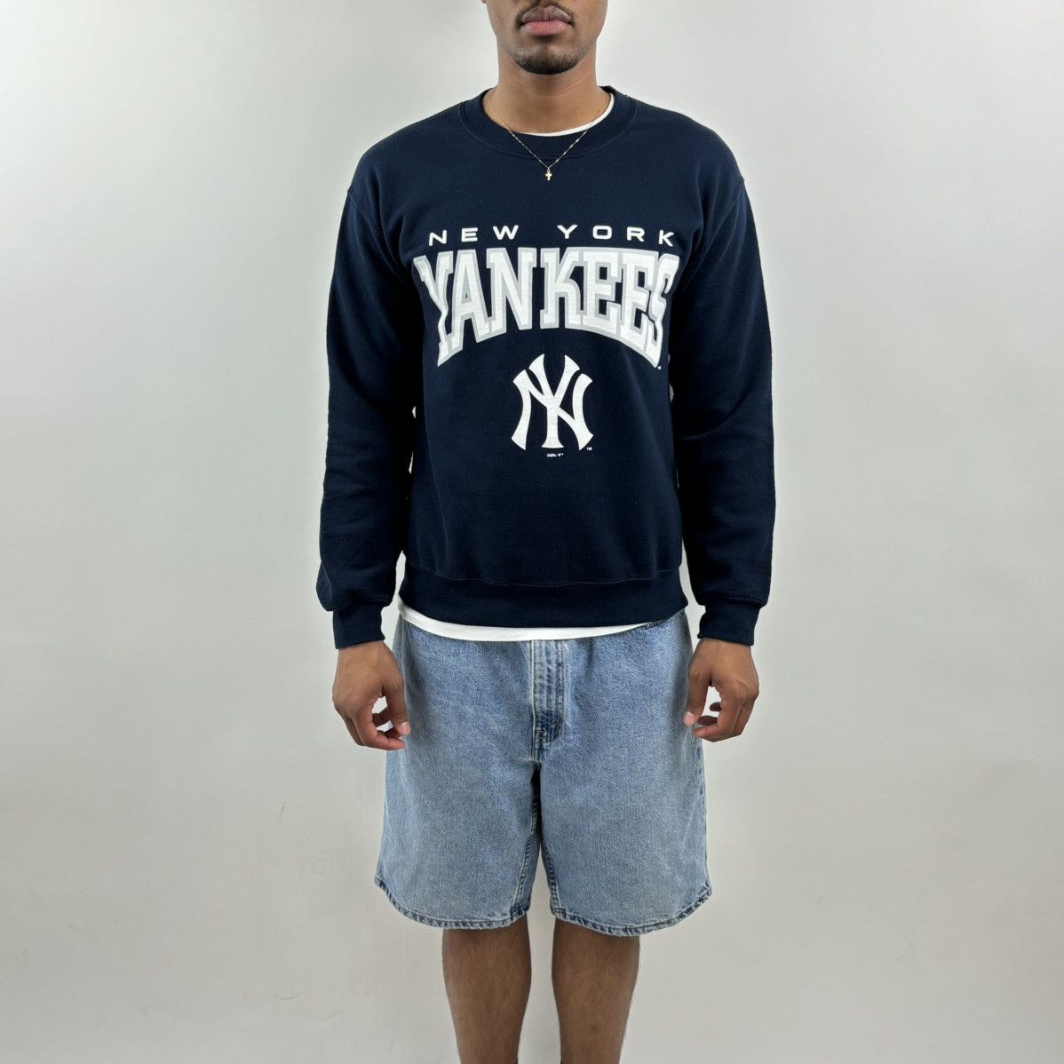 MLB vintage Y2K NEW YORK YANKEES MLB Spellout sweatshirt Size US M / EU 48-50 / 2 - 5 Thumbnail