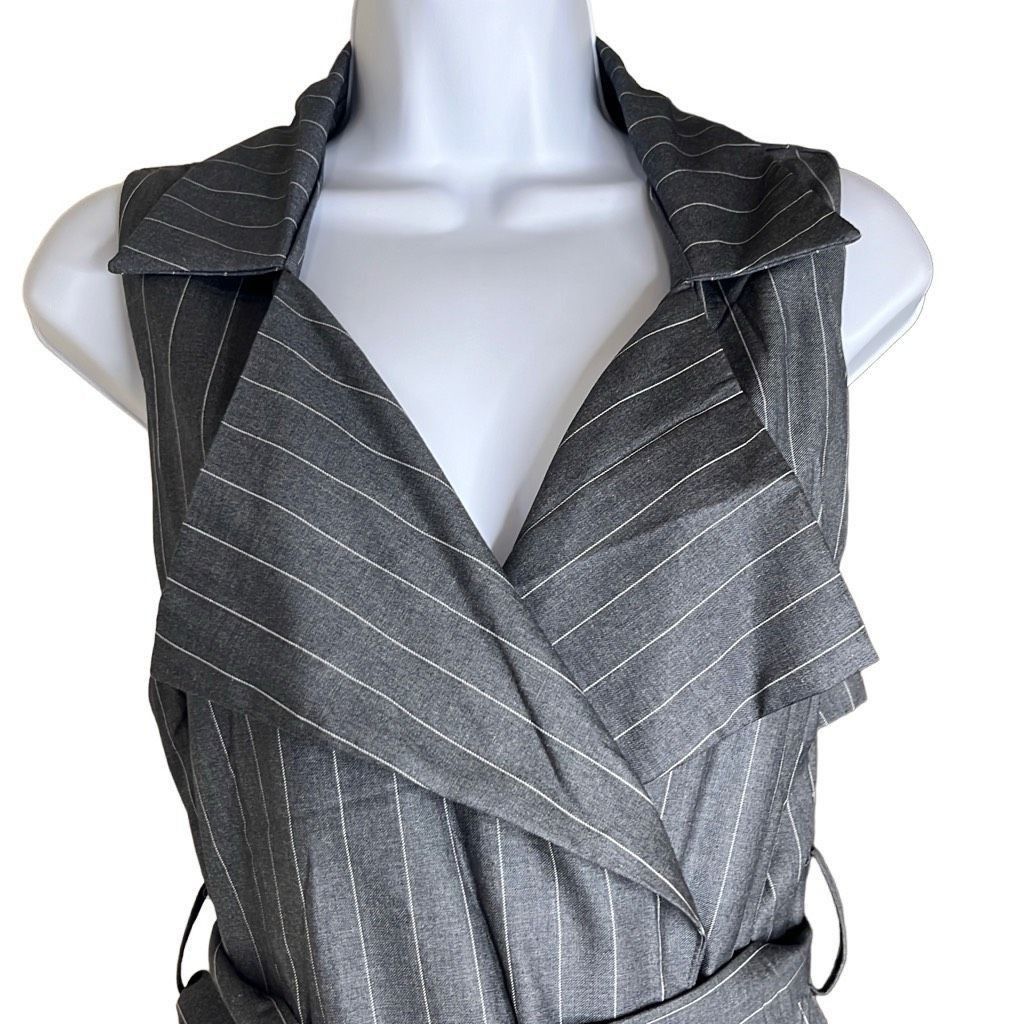 Other Mustard Seed Womens Size Small Sleeveless Midi Dress Gray Wh Size S / US 4 / IT 40 - 3 Thumbnail