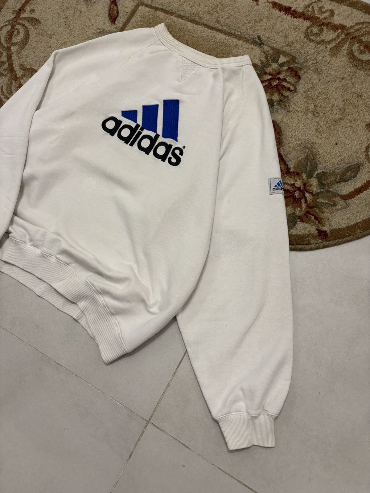 Adidas 90s Vintage Adidas Big Logo Crewneck Sweatshirt Size US XL / EU 56 / 4 - 3 Thumbnail