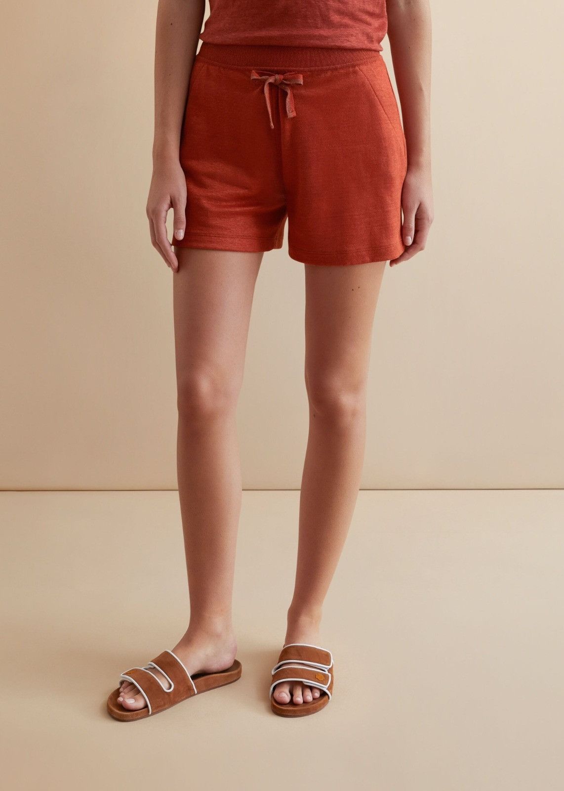 Loro Piana o1srvl11e0924 Princeton Linen Shorts in Red Size 27" / US 4 / IT 40 - 4 Thumbnail