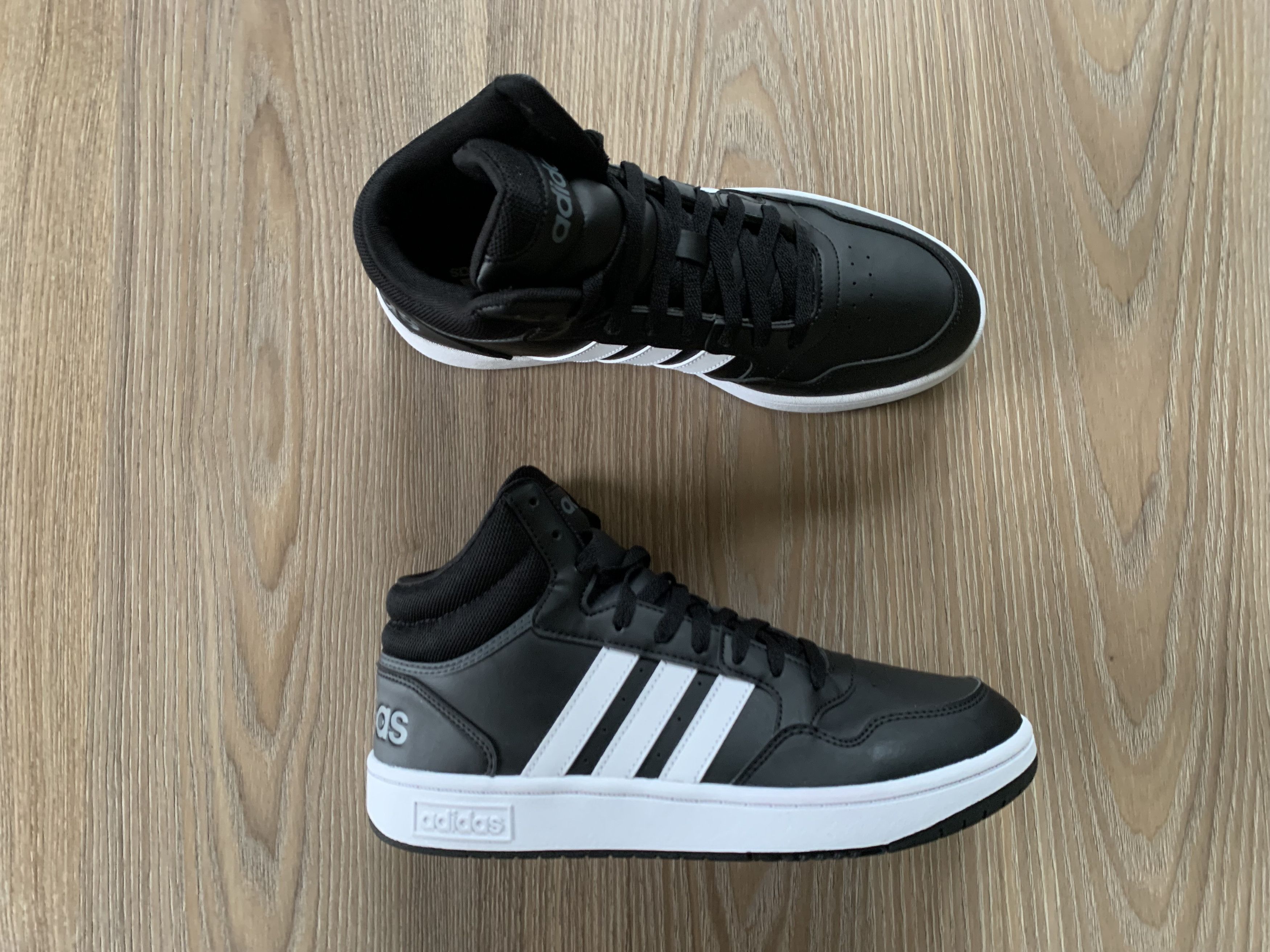 Adidas Adidas Hoops 3 Mid Black Sneakers Size US 10 / EU 43 - 2 Thumbnail