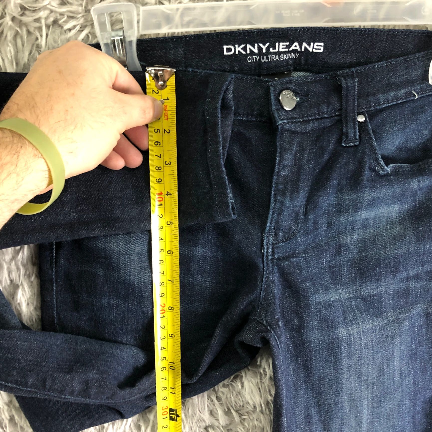 DKNY DKNY City Ultra Skinny Jeans Womens Size 2 Mid Rise Dark Wash Blue Denim Size 26" / US 2 / IT 38 - 4 Thumbnail