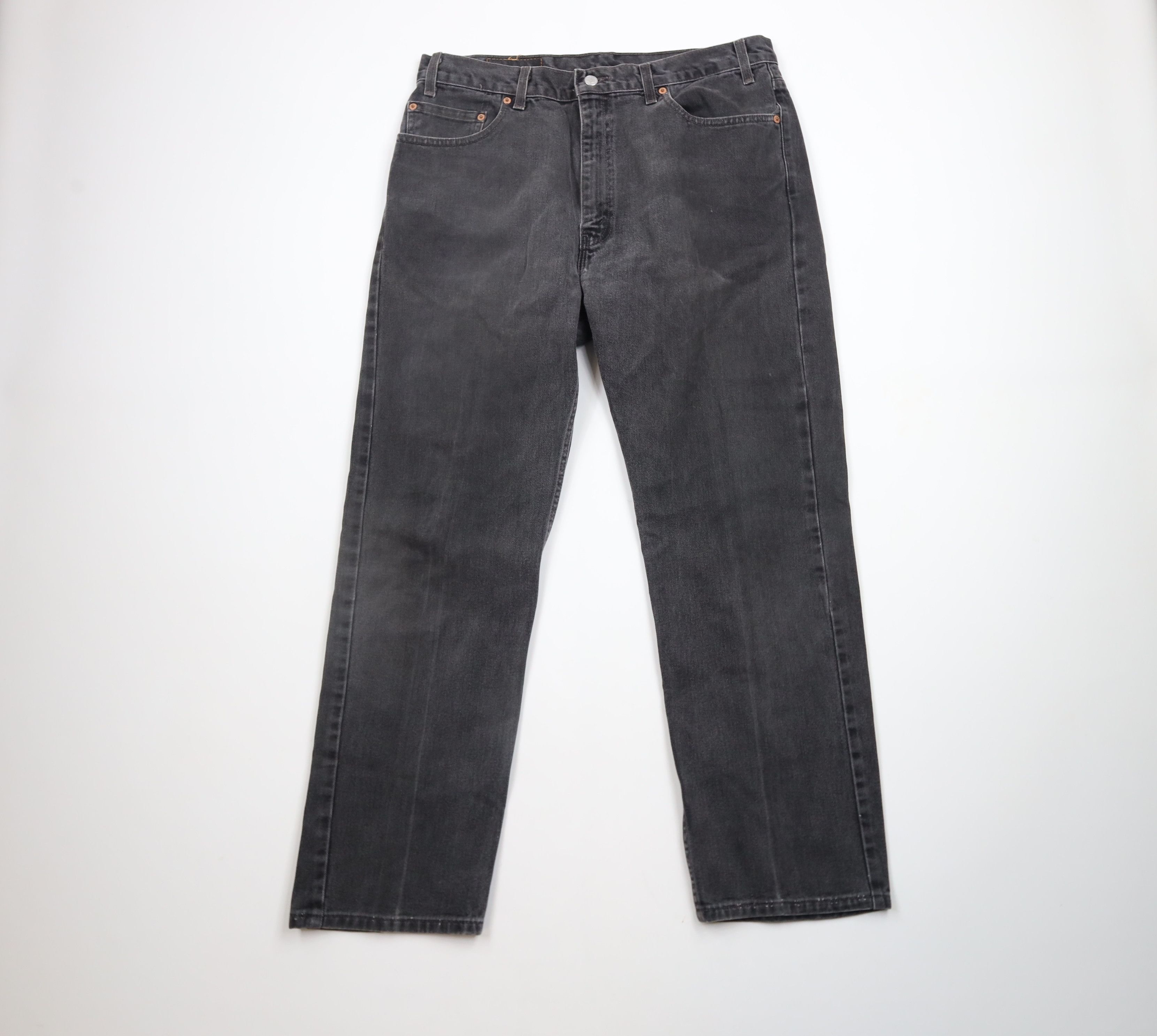 Levi's × Vintage Vintage Y2K 2001 Levis 505 Fit Straight Leg Jeans Black USA Size US 36 / EU 52 - 1 Thumbnail