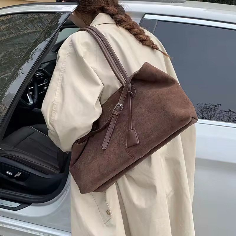Vintage Retro Vintage Style Basic Brown Shoulder Bag Size ONE SIZE - 3 Thumbnail