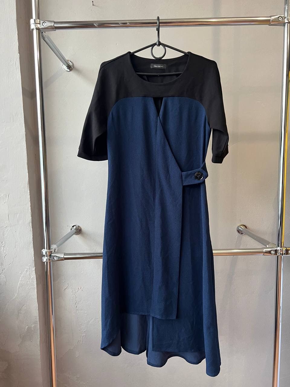 Cop Copine COP COPINE NAVY ASYMMETRICAL NEPTUNI ROSE RARE DRESS SZ 34 Size XS / US 0-2 / IT 36-38 - 5 Thumbnail
