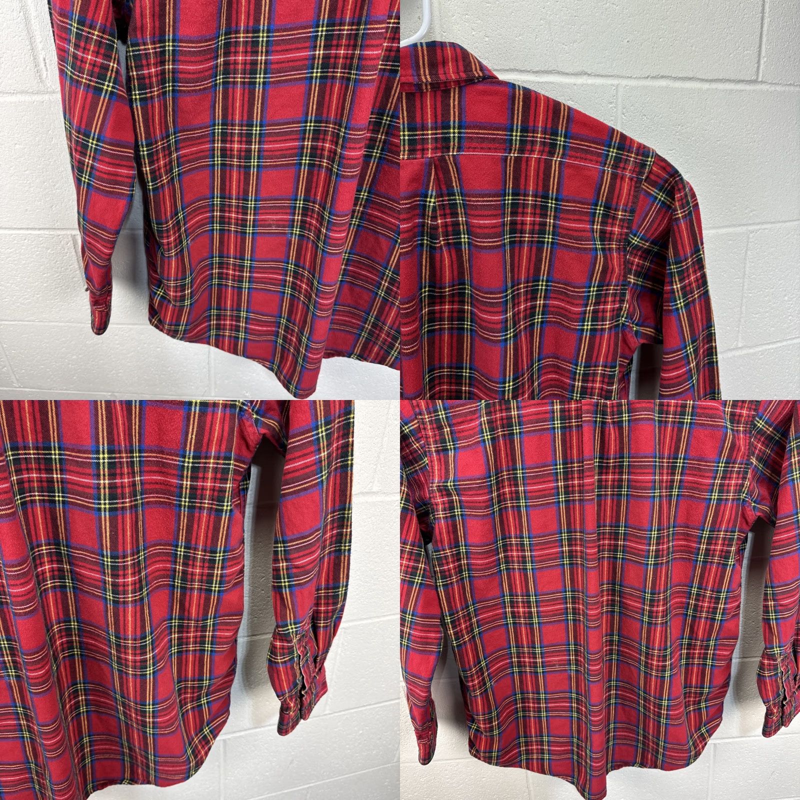Vintage VINTAGE L.L.Bean DL10 Men’s Large Shirt Red Plaid Flannel Cotton Pocket Button-Up Christmas Plaid Shirts Mens Regular Long Sleeve Size US L / EU 52-54 / 3 - 10 Thumbnail