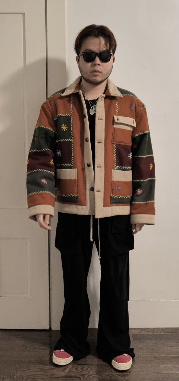 Bode BODE Embroidered Autumn Quilt Jacket size L/XL Size US L / EU 52-54 / 3 - 3 Thumbnail