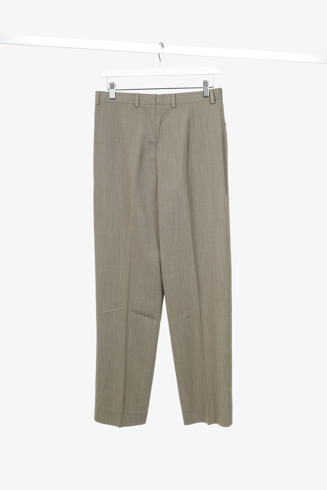 Escada Escada Margaretha Ley Vintage Taupe Virgin-Wool Trousers Size 29" - 2 Thumbnail
