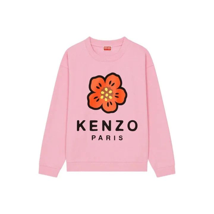 KENZO Floral Logo Pink Long Sleeve Sweatshirt 0079