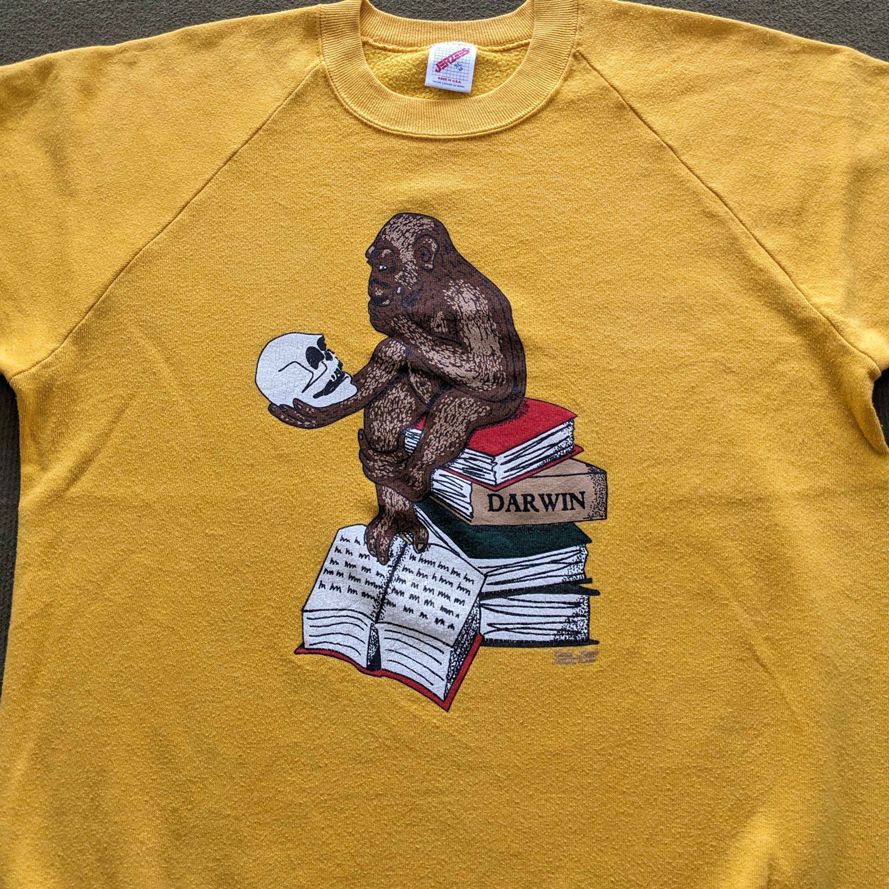 Other Vintage DARWIN'S Theory Of Evolution Sweatshirt Size US M / EU 48-50 / 2 - 2 Thumbnail
