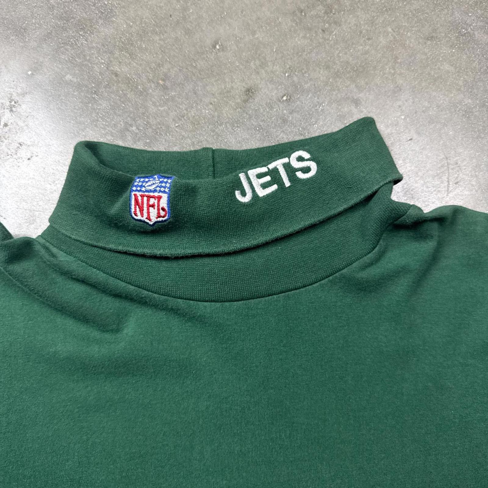 NFL Jets NFL Mock Neck Long Sleeve T-Shirt Size US XL / EU 56 / 4 - 4 Thumbnail