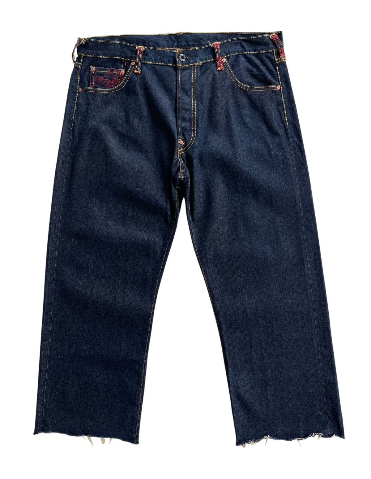 Red Monkey RMC Jeans Scarlet Tsunami Wave By Martin Ksohoh Size US 39 - 2 Thumbnail