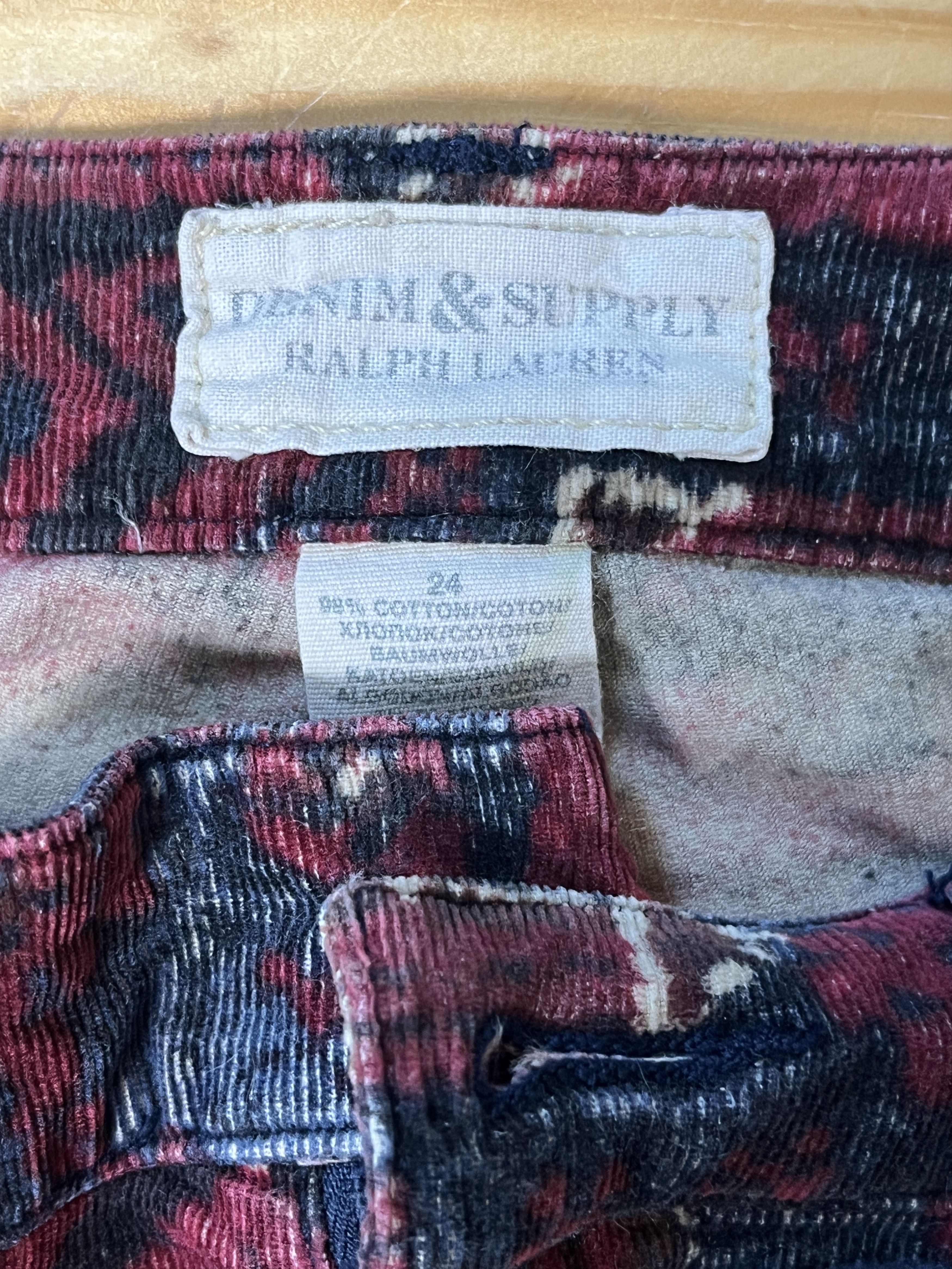 Ralph Lauren Ralph Lauren D&S Carpet Print Corduroy Pants XXS Boho Size 24" / US 00 / IT 34 - 8 Thumbnail
